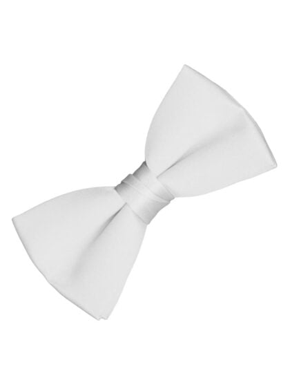 White Satin Bow tie
