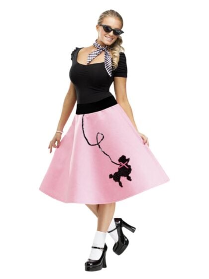 1950s pink poodle skirt
