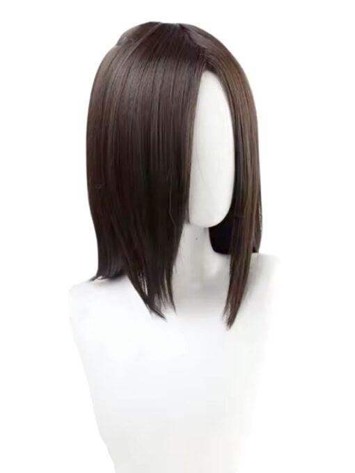 Brown Shoulder Length Wig - No Fringe - Image 2