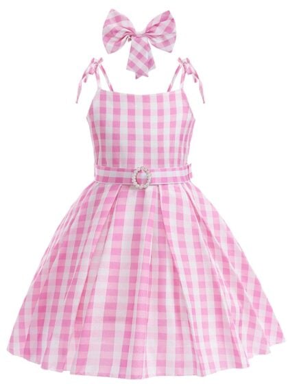 Girls Pink Barbie Costume