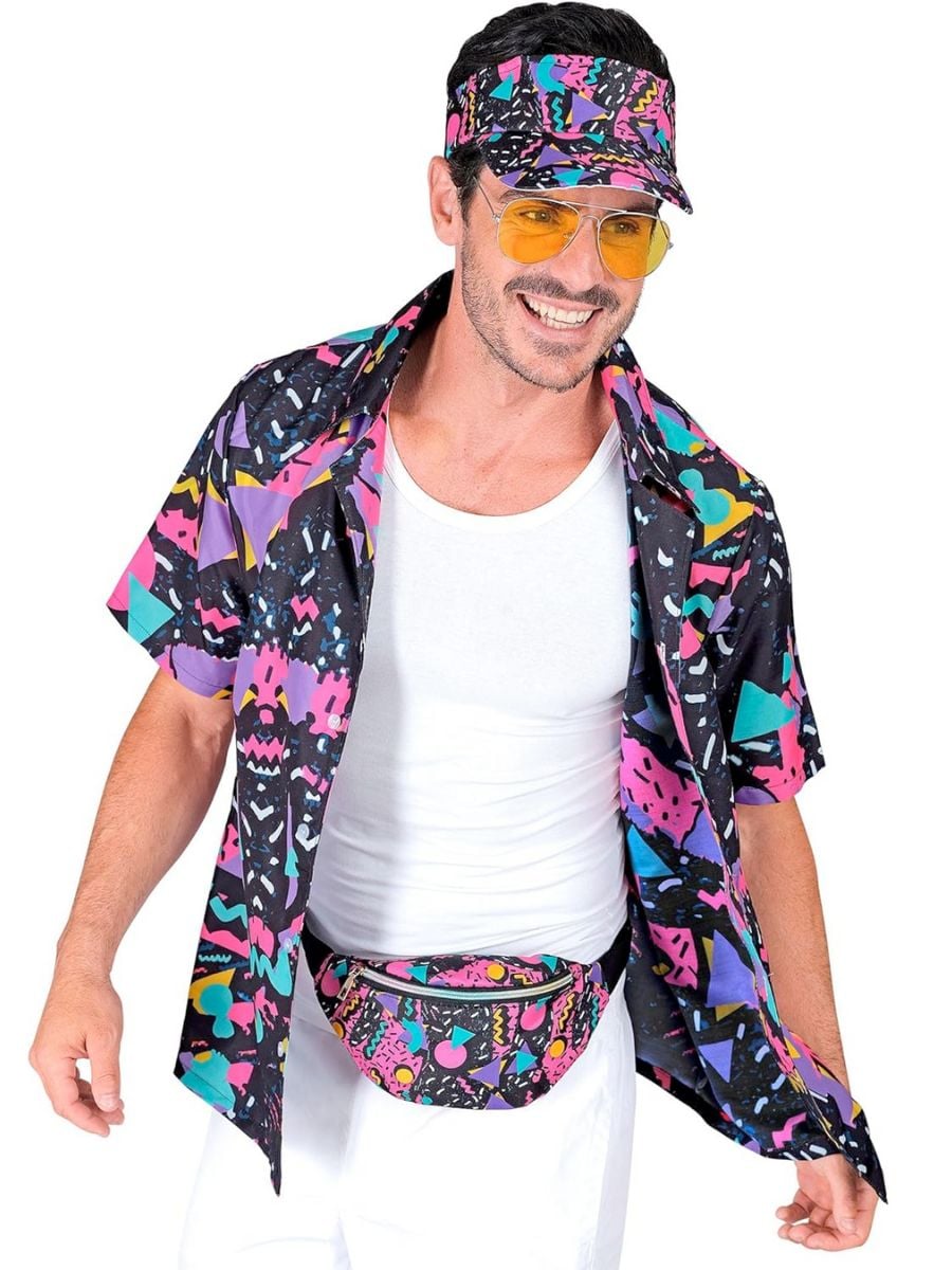Funky Fashion Retro Bum bag and Visor - Black - Image 4