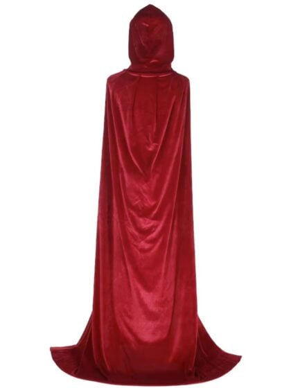 Burgundy Hooded Cape
