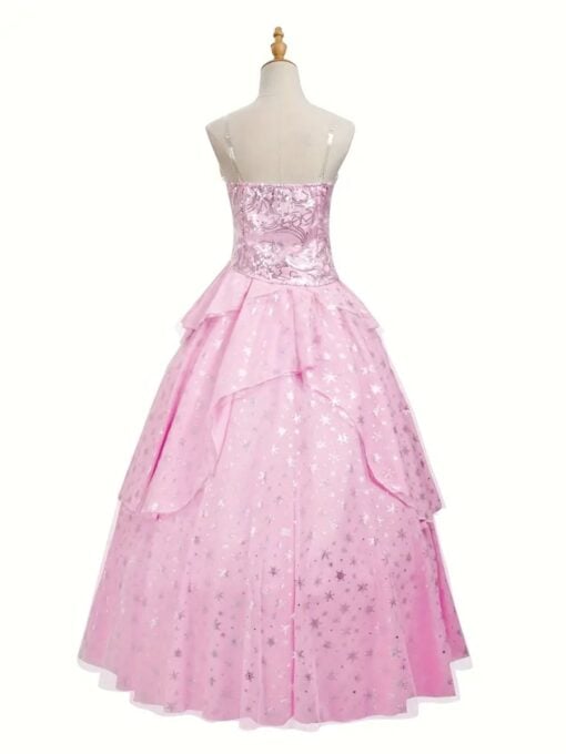 Glinda Inspired Good Witch Costume Adult – Pink Ballgown - Image 7