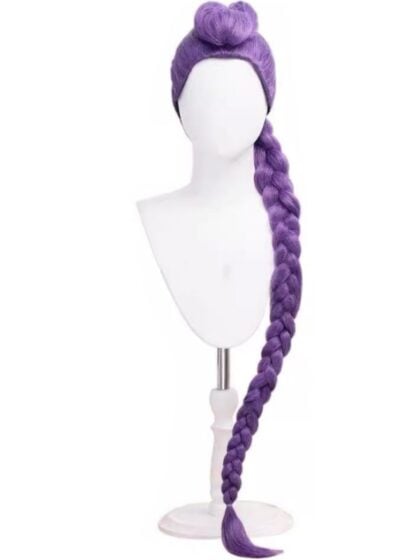 Rumi wig deluxe purple braided ponytail wig for K-pop demon hunter costumes
