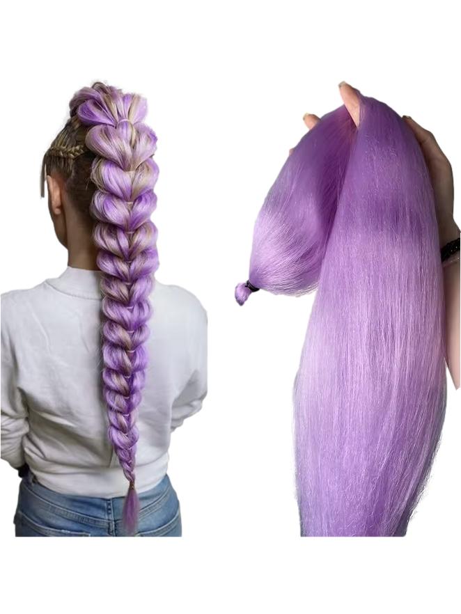 Purple ponytail hair extension