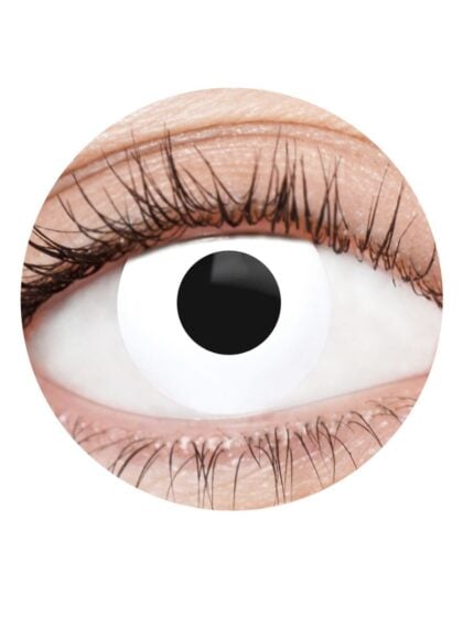 White Deranged Contact Lenses
