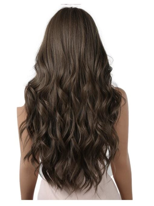 Long Brown Wavy Wig - Heat Resistant - Image 3