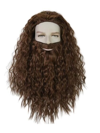 Brown Hagrid Wig & Beard Set