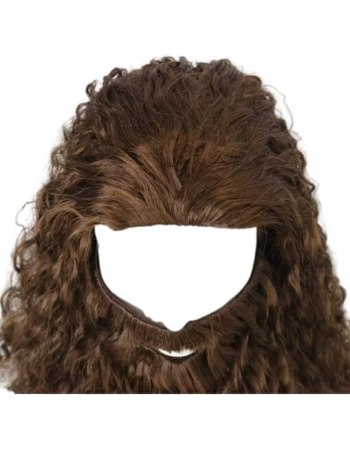 Hagrid Brown Wig & Beard - Image 3