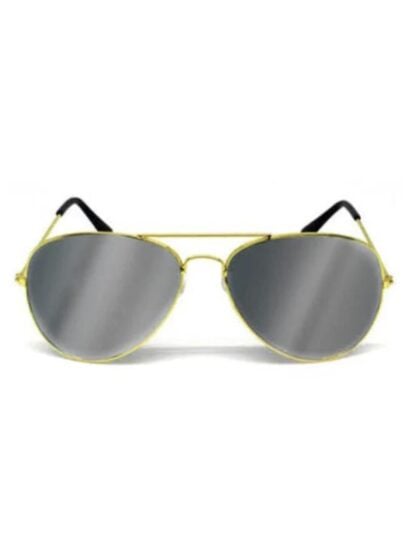 gold mirror aviator glasses
