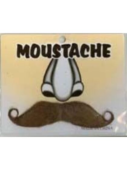 Brown fake moustache curled