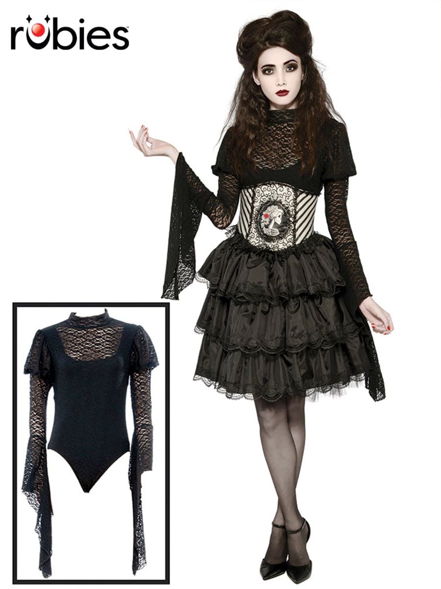Black Lace Bodysuit Costume