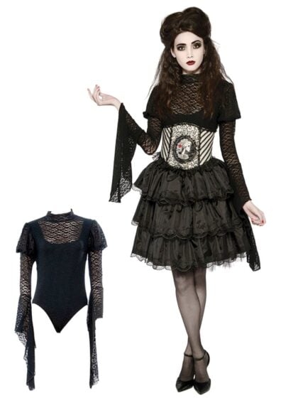 Black Lace Bodysuit Costume