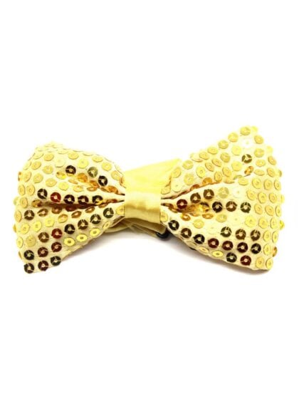 Gold Sequin Bow Tie