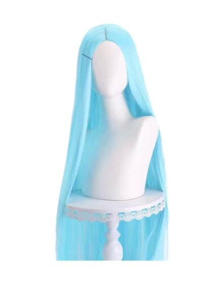 Aqua blue long wig