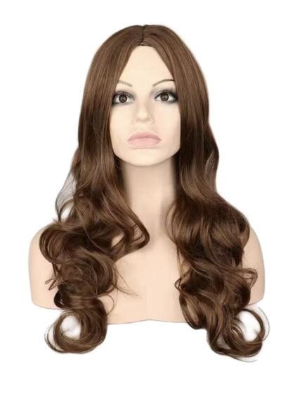 long brown wavy wig