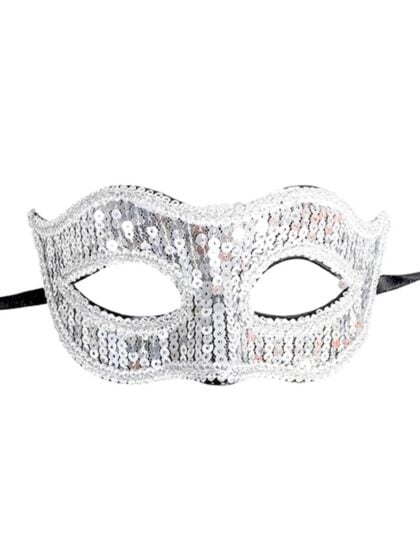 Silver Sequin Mask