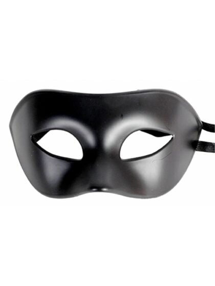 Sleek Black Masquerade Mask