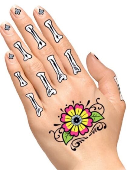 Day of the Dead Hand Tattoo