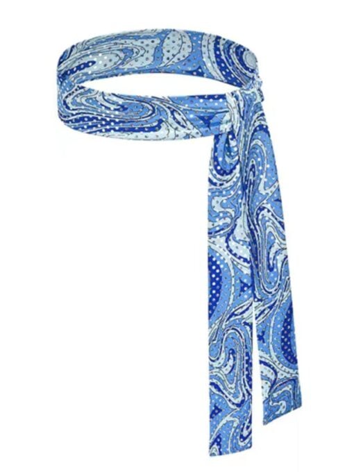 1970s Blue Disco Mini Dress scarf