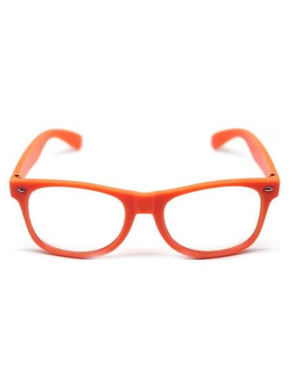 Orange 80s Wayfarer Glasses