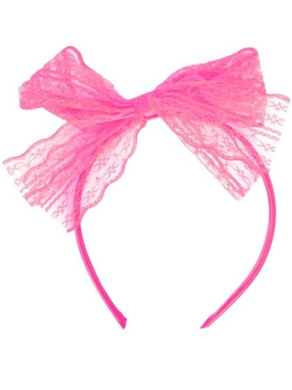 Pink 80s Bow Headband