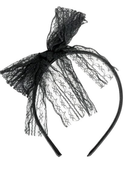 Black 80s Bow Headband
