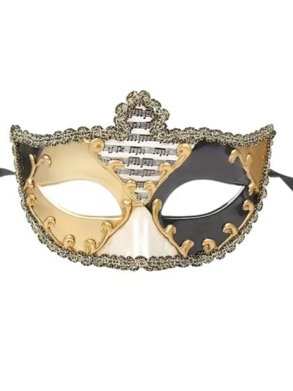Black and Gold Music Mask