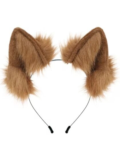 Brown Fuzzy Animal Ears