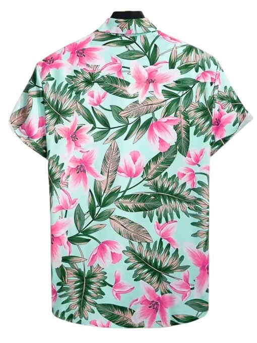 Pink Flower Hawaiian Shirt