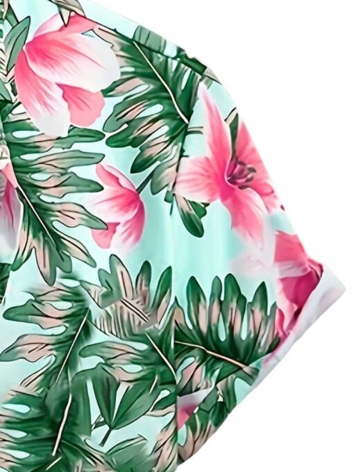 Pink Flower Hawaiian Shirt