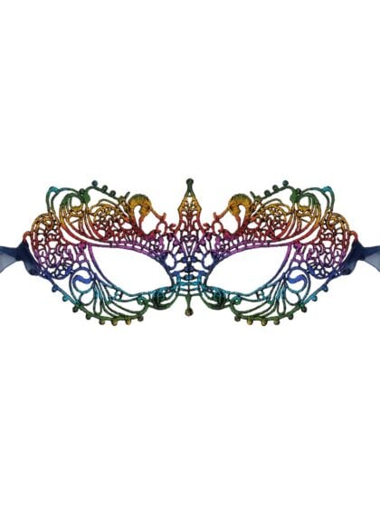 Rainbow Lace Masquerade Mask