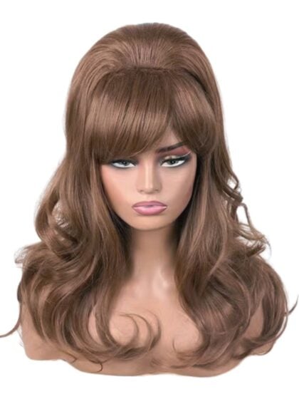 Retro Brown Beehive Wig