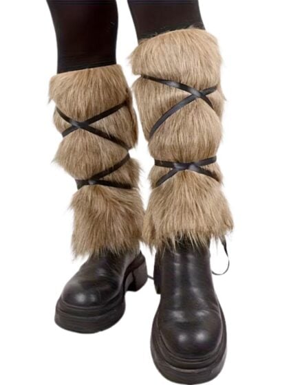 Brown Fur Boot Covers