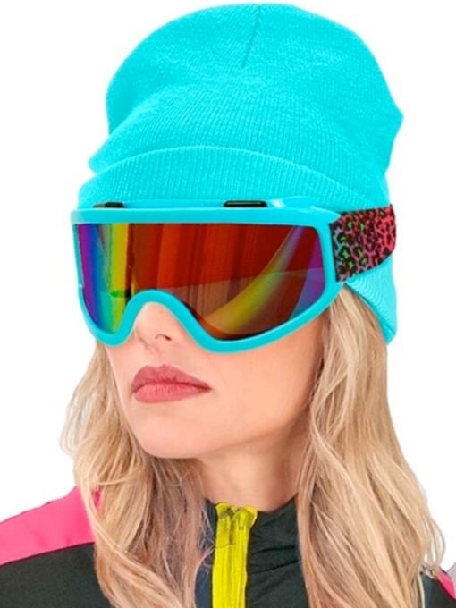 Blue Retro Ski Goggles