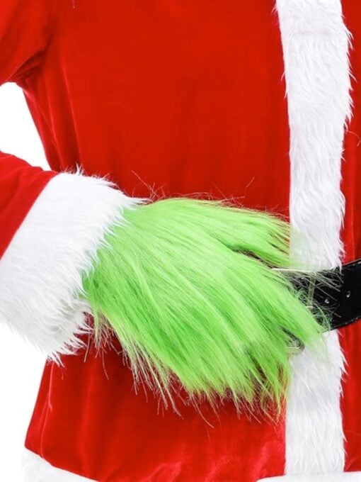 Green Fuzzy Monster Gloves