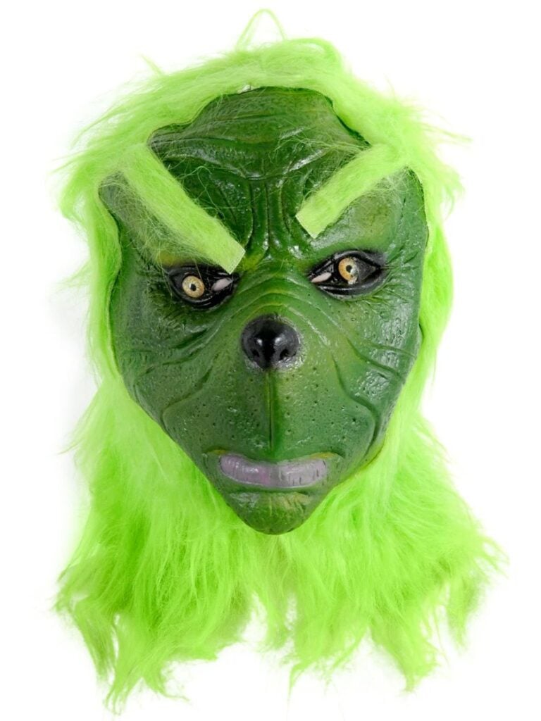 Grumpy Green Monster Mask - Creative Costumes