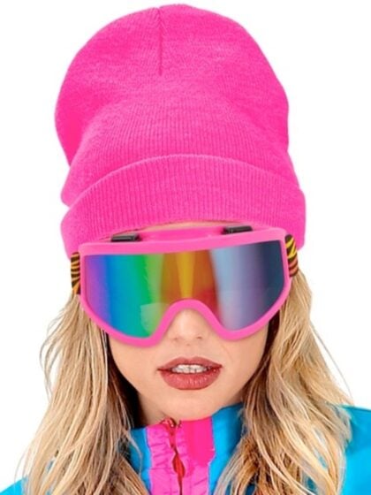 Pink Retro Ski Goggles