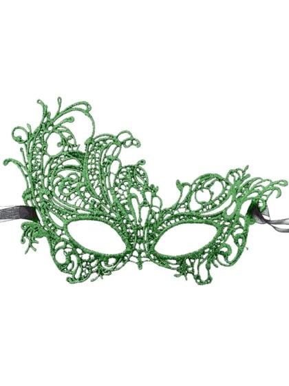 Metallic Green lace Mask masquerade