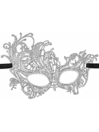 Metallic Silver lace Mask