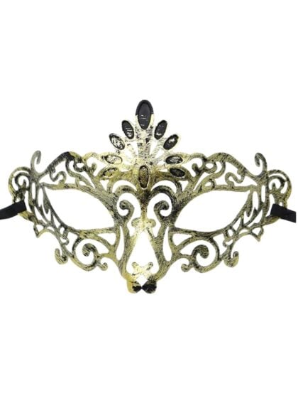 Midnight Gold Filigree Mask