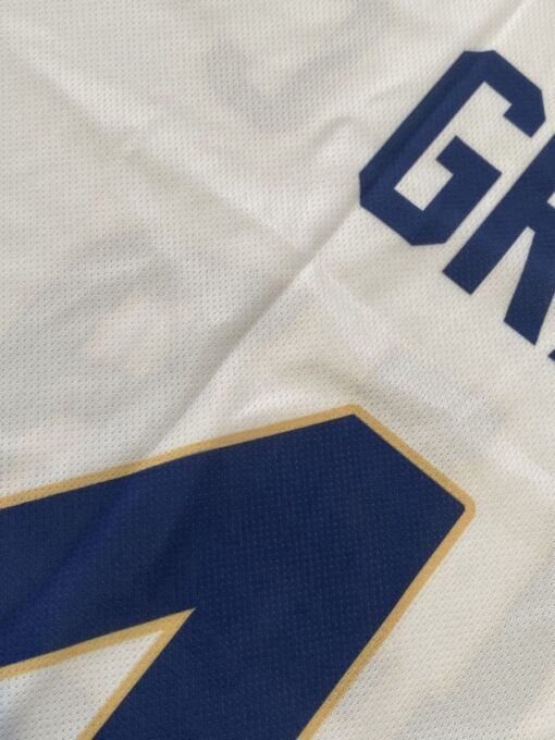 Garrett Graham white jersey close up details 44