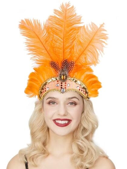Orange Showgirl Headband