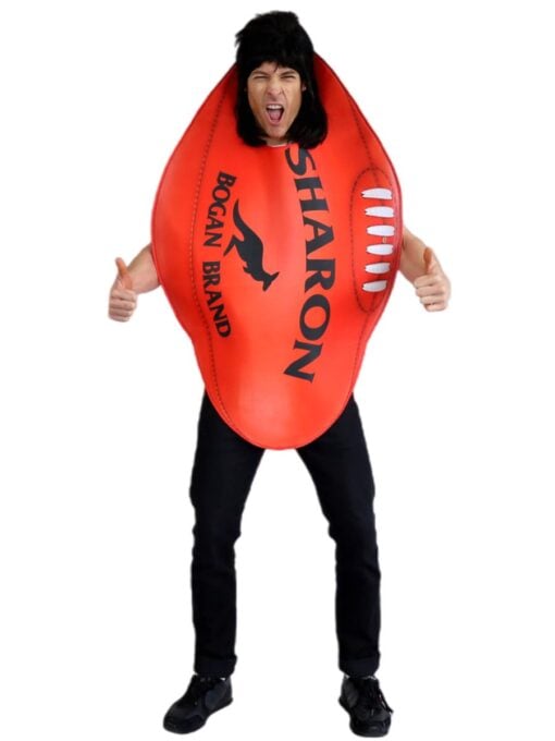 Aussie Football Costume padded Australian football costume tunic costume for Australia Day and sports themed fancy dress.