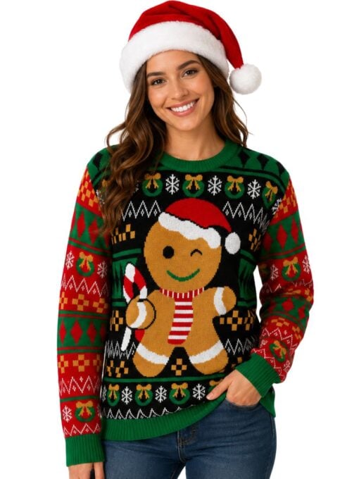 Ugly Christmas Jumper - Gingerbread - Image 5