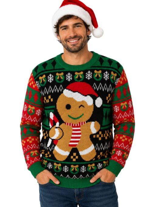 Ugly Christmas Jumper - Gingerbread - Image 4