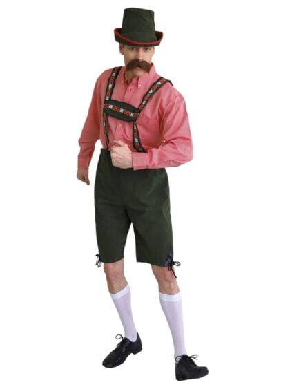 Men's Green Oktoberfest costume with green shorts
