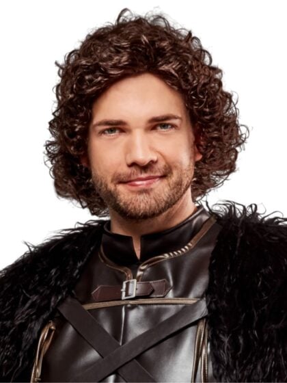 Brown curly Jon Snow wig from game of thrones