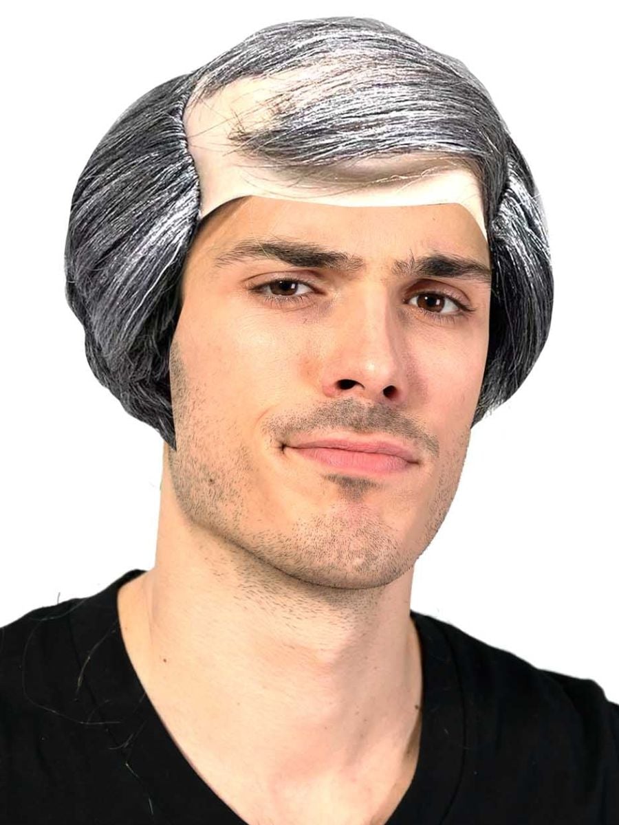 Grey Grandpa Bald Wig