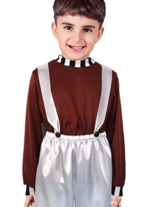 Kids Chocolate Factory Costume brown long sleeve shirt
